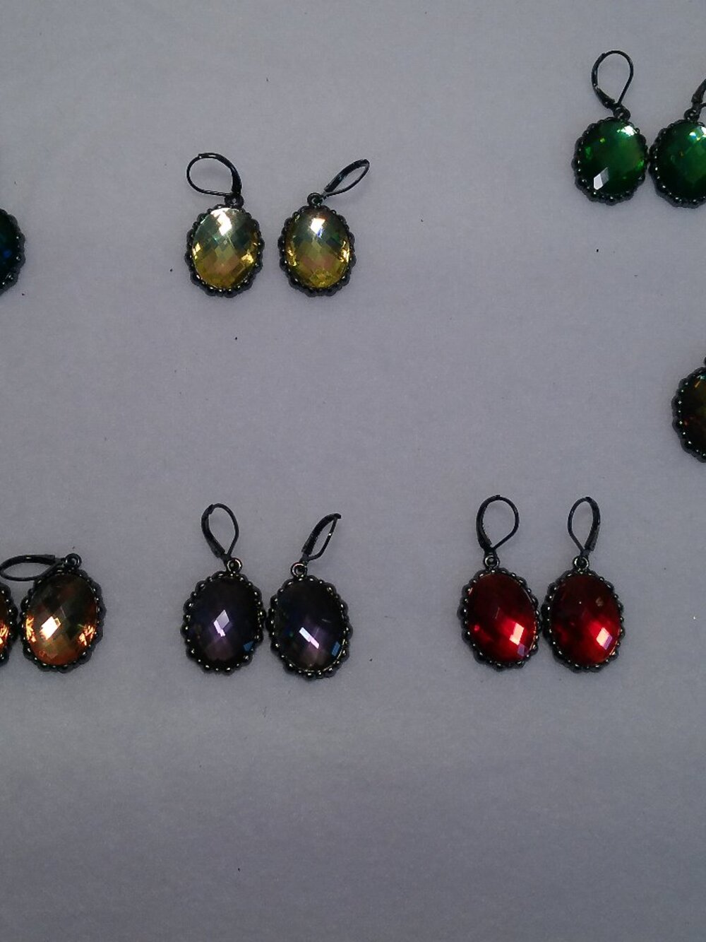 Joan Rivers Gun Metal Faceted Teardrop Cabochon X7